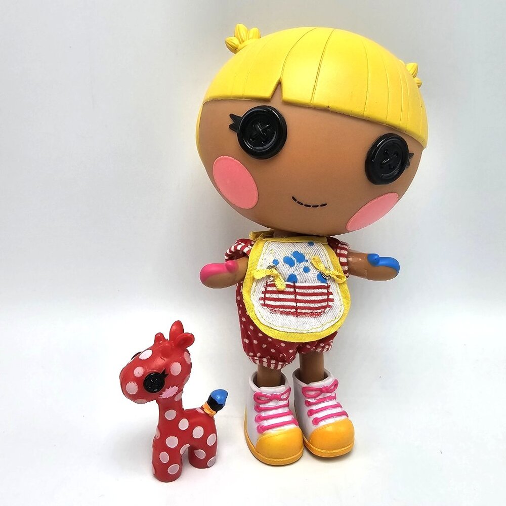 Lalaloopsy Littles Doll Sister Scribbles Splash Giraffe Pet NO BRUSH paint